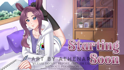 Animated VTuber stream overlay featuring pastel galaxy-themed elements, glowing frame borders, animated sparkles, and a soft bouncing “Live” tag. Designed for a cozy, dreamy stream aesthetic—perfect for VTubers who want a cute and professional setup.