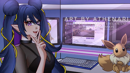 Animated VTuber stream overlay featuring pastel galaxy-themed elements, glowing frame borders, animated sparkles, and a soft bouncing “Live” tag. Designed for a cozy, dreamy stream aesthetic—perfect for VTubers who want a cute and professional setup.